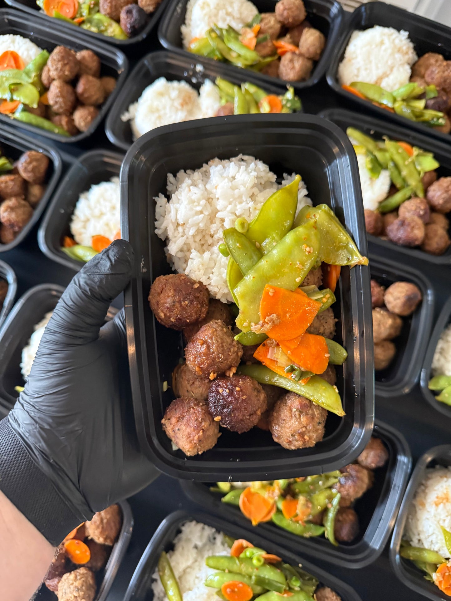 Teriyaki Glazed Meatball Bowl